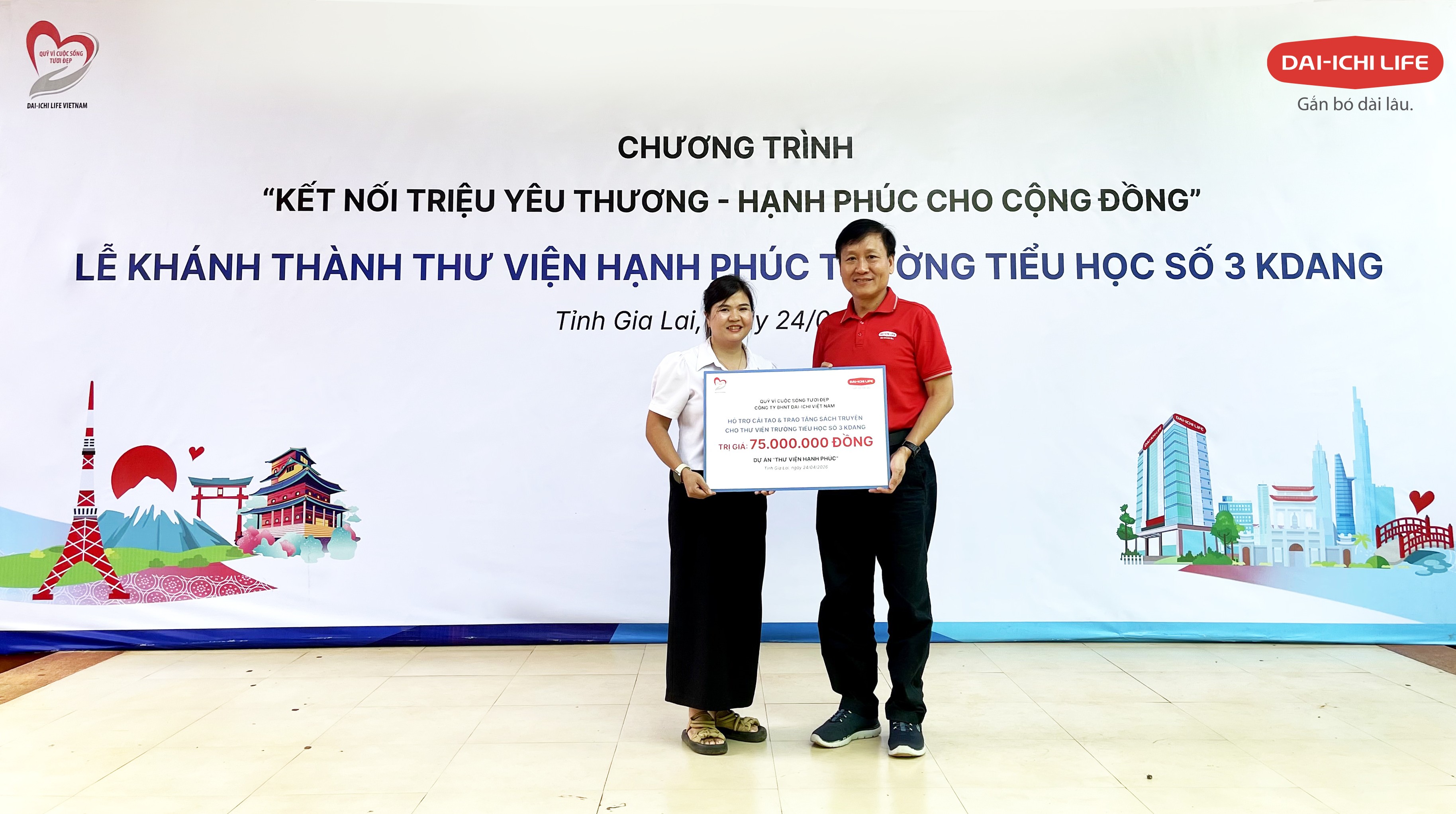 Dai-ichi Life Việt Nam khởi động dự án “Thư viện Hạnh phúc” tại Gia Lai